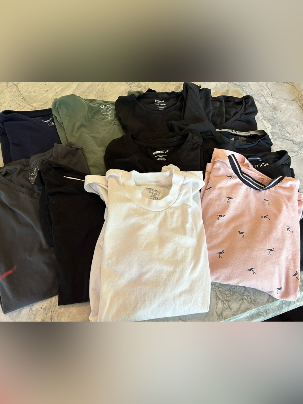 Men’s T Shirt Lot - White & Pink - Multiple Brands